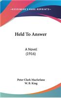 Held To Answer