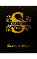 Serenity Learn to Write