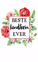 Beste Konditorin Ever: A5 Punkteraster - Notebook - Notizbuch - Taschenbuch - Journal - Tagebuch - Ein lustiges Geschenk für Freunde oder die Familie und die beste Kondito