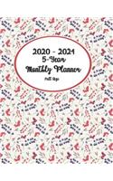 2020 - 2024 Full Size 5-Year Monthly Planner 8.5x11