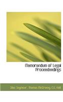 Memorandum of Legal Proceedeedings