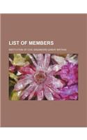 List of Members