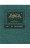 Kulturhistorische Beitrage Zur Kenntnis Des Griechischen Und Romischen Altertums