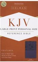KJV Large Print Personal Size Reference Bible, Purple LeatherTouch