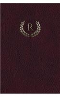 Monogram "R" Notebook: 150 page Journal Diary Notebook