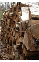 Journal Late Fall Woodpile Stone Wall Forest: (Notebook, Diary, Blank Book)