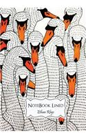 Notebook Lined: Swans: Notebook Journal Diary, 110 Lined pages, 7" x 10"