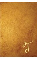 T: Executive Monogram Initial Personalized Notebook Journal Diary Letter T Gold Cover