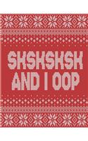 SKSKSKSK And I oop: Save The Turtles Ugly Christmas Sweater Pattern Notebook With Funny Trendy Popular Meme. 8.5 x 11 Lined Wide Ruled Notepad Journal Gift With Soft Ma