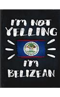 I'm Not Yelling I'm Belizean: Funny Sarcastic Personalized Gift for Coworker Friend from Belize Planner Daily Weekly Monthly Undated Calendar Organizer Journal