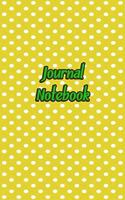 Journal Notebook: Yellow Daily Journaling - Lined Paper Wide Ruled Notes Spark Your Imagination and Positive Thinking - Polka Dots Cover Print
