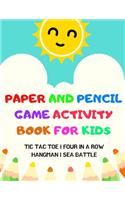 Paper And Pencil Game Activity Book For Kids