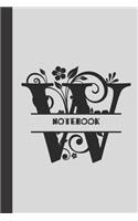 W Notebook letter