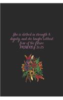 Proverbs 31: 25: MONTHLY planner BOOK