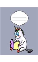 Unicorn notebook wide ruled line paper