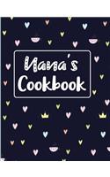Nana's Cookbook: Navy Blank Lined Journal(1 Nana's Recipe Gifts)