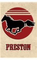 Wild Horse Lined Notebook: Preston: College Ruled Composition Book Diary Lined Journal