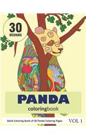 Pandas Coloring Book: 30 Coloring Pages of Panda Designs in Coloring Book for Adults (Vol 1)