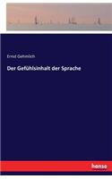 Gefühlsinhalt der Sprache