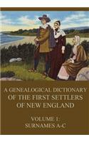 genealogical dictionary of the first settlers of New England, Volume 1