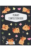 Dog Primary Composition Book: Pretty Dog Primary Composition Notebook K-2 - With Picture Space: Draw Top Lines Bottom - Kindergarten to Early Childhood - Large Draw and Write Rul