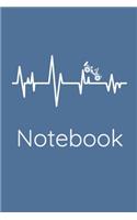 Notebook: Jeep Heartbeat Dotted Line Blue Notebook / Journal Gift (6 x 9 - 120 pages)