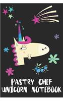 Pastry Chef Unicorn Notebook: Blank Lined Journal Gift Idea