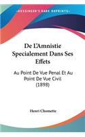 De L'Amnistie Specialement Dans Ses Effets