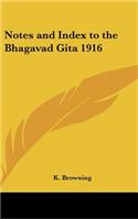 Notes and Index to the Bhagavad Gita 1916