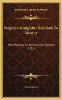 Programm Koniglichen Realschule Zu Meseritz