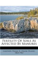Fertility of Soils as Affected by Manures