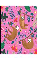 This Is My Super Cute Sloth Sketch Book: Pink Cover Sloth Sketch Book With 110 Pages. Sloth Drawing Pad For Adults & Kids Sketchbook. Draw, Sketch & Doodle Your Way Through This Adorable Sl