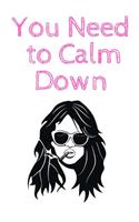 You Need to Calm Down Notebook: Taylor Swift Composition Journal, College Ruled Blank Lined Designer Notebook Journal
