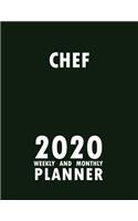Chef 2020 Weekly and Monthly Planner: 2020 Planner Monthly Weekly inspirational quotes To do list to Jot Down Work Personal Office Stuffs Keep Tracking Things Motivations Notebook