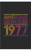 Awesome Since 1977: Graph Ruled Notebook - Journal for Birthday Gift Idea