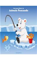 Livro para Colorir de Animais Pescando