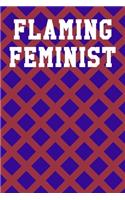 Flaming Feminist: Graph Paper Notebook 6"x9" 120 Pages