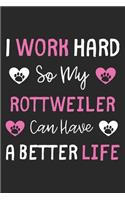 I Work Hard So My Rottweiler Can Have A Better Life: Lined Journal, 120 Pages, 6 x 9, Rottweiler Dog Gift Idea, Black Matte Finish (I Work Hard So My Rottweiler Can Have A Better Life Journal)