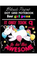 Black Paper Dot Grid Notebook for Gel Pens