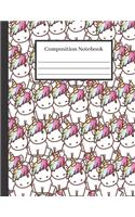 Composition Notebook: Adorable Wide Ruled School Journal with 100 Pages and a Cute Unicorn Pattern Design for Students, Teachers, Adults, Kids or Teens who love writing i