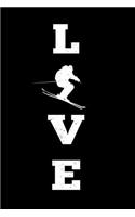 LOVE Skiing Ski Skiers Notebook