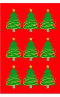 Christmas Trees: 6 X 9 Blank Lined Journal