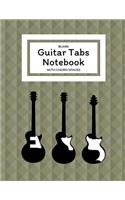 Guitar Tabs Notebook: Blank guitar tabs notebook with chord spaces