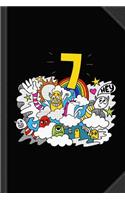 7th Birthday Monsters Unicorn Journal Notebook: Blank Lined Ruled for Writing 6x9 120 Pages