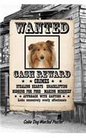 Collie Dog Wanted Poster: Weekly Planner Notebook 365 Daily - 52 Week Journal 120 Pages 6x9