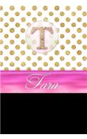 Tara: Personalized Lined Journal Diary Notebook 150 Pages, 6 X 9 (15.24 X 22.86 CM), Durable Soft Cover