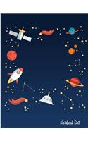 Notebook dot: Galaxy planets elements: Notebook Journal Diary, 110 pages, 8.5" x 11"