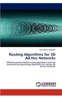 Routing Algorithms for 3D Ad Hoc Networks
