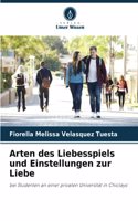 Arten des Liebesspiels und Einstellungen zur Liebe