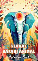 Floral Safari Animal Coloring Book